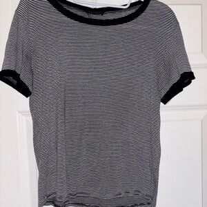 Love J Black and White Striped Tee